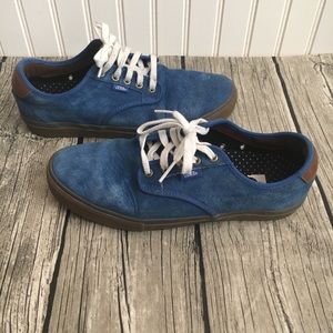 Vans China Ferguson Blue Suede Shoes - Men Sz 10.5
